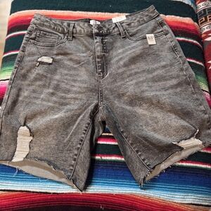 Time and Tru Gray Jean Shorts